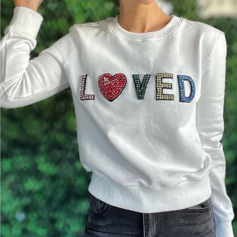 Endless Rose Beaded Loved Sweatshirt